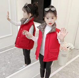 New Winter Baby Kids Outwear two-sided Waistcoat Top Coats Boys Down Cotton Jacket Boy Coat Children Clothing Warm Thick Jackets Girls Clothes Outerwear A01