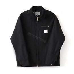 2023 Men's Jackets Work Clothes Fashion Brand Carhart Canvas Washable Wax Dyed Detroit Jacket Coat 3color American Style Workwear Label carhart jacket