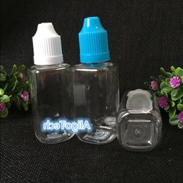 Childproof PET Square Dropper Bottle 30ml Liquid Droper Top Cap 1 OZ Cubed Bottles Wqaoi