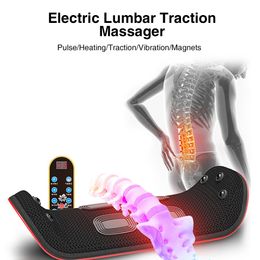 Other Massage Items Electric Lumbar Traction Massager Inflatable Compress Spine Support Waist Back Vibration Device Pain Relief 230718