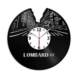 Wall Clocks Lombard St Art Clock 12 Inch - Home Room Decor Idea Handmade Gift For Friend