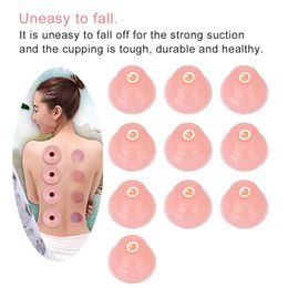 Head Massager 10Pcs Chinese Traditional Therapy Silicone Vacuum Suction Cupping Cup Health Care Massage Body Sets Stop Pain Relief 230718