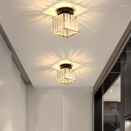 Ceiling Lights Nordic Balcony Aisle Porch Lamps Corridor Entrance Cloakroom Luxury Post-modern Minimalist Crystal Recessed Led