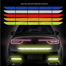 Car Bumper Reflective Sticker Tail Warning Tape Safety Reflective Strips Secure Reflector Stickers For Exterior Accessories304Z