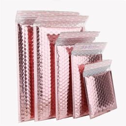 Rose Gold Foam Envelope Bags Self Seal Mailers Aluminum Foil Bubble Padded Envelopes With poly mailer Mailing Bag216o