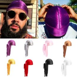 Other Fashion Accessories Unisex Men Women Bandana Durag Headwear Silk Pirate Cap Wrap Hats 230718