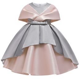 2 Ways Wear Elegant Kids Bridesmaid Dress Flower Girl Party Dresses For Girls Wedding Ball Gown Children Birthday Princess Dress