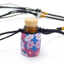 Colourful Glass Essential Oil Bottle Pendant Fimo Clay Perfume Vials Wedding Gift 10pcs/lot