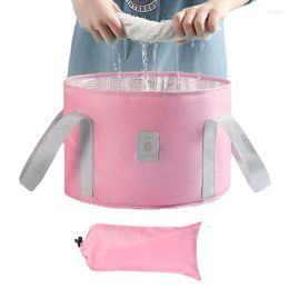 Bath Accessory Set Collapsible Foot Soaking Basin Foldable Water Bucket Bag For Travel Camping Portable