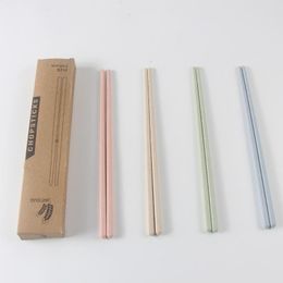 Chopsticks Wheat Straw Square 23cm Colourful Plastic Chinese Nordic Four Colours Home Restaurant Cutlery