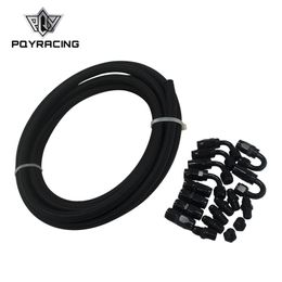 PQY - 6 AN Pro's Lite Nylon Racing Hose Fuel Oil Line 350 PSI 5M Hose End Adaptor KIT NPT PLUG PQY7312 SL10NPT-BK226q