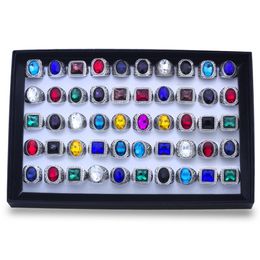 whole bulk lots assorted mix styles women's men's antique silver vintage turquoise stone rings brand new2217