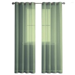 Curtain 2Pcs Useful Tulle Thin Window Gauze Attractive Privacy Protection 100x250cm Nordic Minimalist Style Sheer