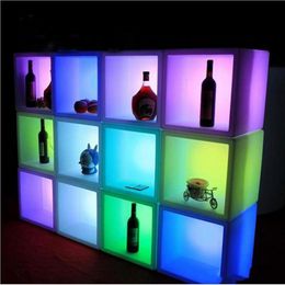 selling led furniture Waterproof Led display case 40CMx40CMx40CM colorful changed Rechargeable cabinet bar kTV disco party dec271K