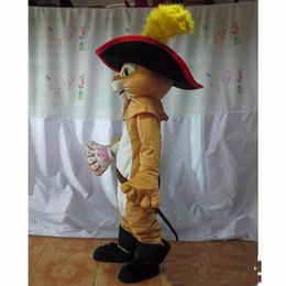 2019 High quality costumes Puss In Boots Mascot Costume Pussy Cat Mascot Costume 279s