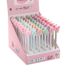 48 pcs lot Creative Lollipop Animal Erasable Gel Pen Cute 0 5mm Signature Pens Office School Writing Supplies Promotional gift 210333Q