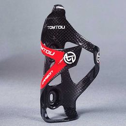 Water Bottles Cages TOMTOU Ultra Light Carbon Fibre Bicycle Water Bottle Cage MTB Road Bike Bottle Holder Cycling Parts Bike Accessories HKD230719