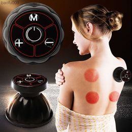 Electric Guasha Cupping Low Frequency Silicone Shoulder And Neck Acupressure Back Meridian Massager Suction Cellulite Device L230520