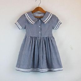 Girl Dresses Girls' Summer Styles Small And Medium-sized Children's Navy Style Dresse Korean Baby Girls Clothes