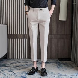 Men's Suits 2023 Brand Summer Ankle-Length Pants Men Stretch Business Suit Classic Korea Straigh Casual Formal Trousers Male T91
