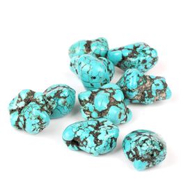 20pcs 20-25mm Irregular Natural Stone Gravel Beads Turquoise Beads for Necklace Bracelet Craft Making Findings form Howlite Lo312t