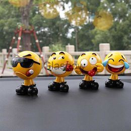 Interior Decorations Car Interior Decoration Personality Shaking Head Doll Expression Chartered Car Centre Console Car Decoration Highend Man x0718