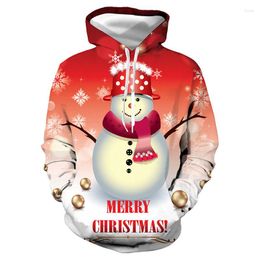 Men's Hoodies Red Christmas Snowman Sweatshirt For Men/Women 2023 Winter Long Sleeve Cute Fashion Hoodie Casual Loose Pullovers