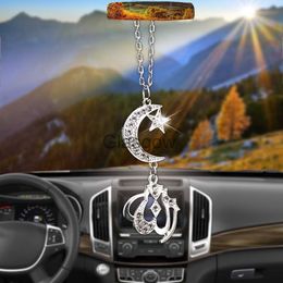 Interior Decorations Car Pendant Ornaments Hanging New Islamic Muslim Allah Auto Interior Rear View Mirror Decoration Dangle Trim Car Accessories x0718