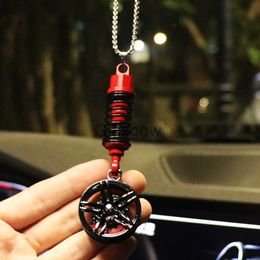 Interior Decorations Auto Decoration Pendant For Car Wheel Keychain Car Rearview Mirror Hanging Ornament Keyring Pendant For Car Accessories Interior x0718