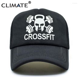 Ball Caps CLIMATE GYM Cross Cap Man Spartacus Sparta Trucker Kettle-bell Fitness Hercules Body Building Muscle Hat