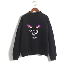 Men's Hoodies 2023 Cool Kda The Baddest Song Streetwear Fashion Turtleneck Sweatshirt Casual High Quality Tops