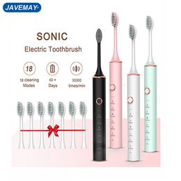 Toothbrush Tooth Brush IPX7 Waterproof Adult Ultrasonic Sonic Electric Toothbrush 18 Gear Smart Timer USB Fast Charging Toothbrush J272 230718