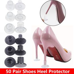 Shoe Parts Accessories 50 Pairs Lot Heel Protectors High Heeler PVC Stoppers Covers for Grass Bridal Wedding Party Favor 230718