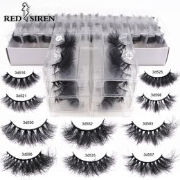 False Eyelashes RED SIREN Mink Lashes Wholesale Bulk 5 30 50 Pairs Soft Fluffy Messy Natural Makeup 230718