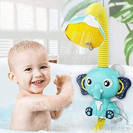 Gioco con la sabbia Divertimento con l'acqua Giocattoli per la doccia per bambini Ventose per animali Elefante elettrico Giocattoli per la doccia per bambini Giocattoli per spruzzi d'acqua Piscina all'aperto Giocattoli per la doccia per bambini 230719