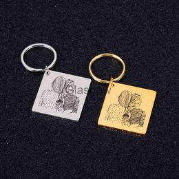 Car Key Personalized Keychain Custom Name Text Original Keychain for Friend Sister Meaningful Gift Stainless Steel Love Keyring Car Keys x0718