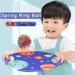 Party Balloons Spring Ring Catch Ball Toy Child Bouncing Throwing Fun Racket Game Parent Kids Interactive Toys Indoor Outdoor Sports 230719