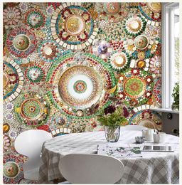 Wallpapers Est 8d Abstract WallPaper Brick 3D Europe Flower Po Wall Paper Sticker For Living Room Covering Decor