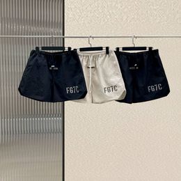New Designer Beach Shorts FG7C Reflection Print Logo nylon Shorts Men's and Women's Hip hop Oversized Loose Shorts