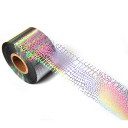 Stickers Decals 100 Metre holographic snake foil slider animal printing nail foil sticker 230718