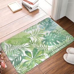 Carpets Leaf Pattern Floor Mats Absorbent Bathroom Carpet Set Kitchen Bedroom Non-slip Doormat Entrance Door Mat Customized