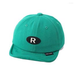 Ball Caps Doit 2023 Child Baseball Cap Boy Girl Soft Brim R Label Snapback Baby Kids Hip Hop Hat Sun For 1 To 4 Years Old