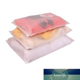 100pcs Resualable Clear Packaging Bags Acid Etch PlasticBags shirts sock underwear Organiser bag drop315F