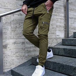 Men's Pants Cargo Harem Pants Men Streetwear Multi Pockets Trousers Casual Track Pants Bodybuilding Sweatpants Fashion Harajuku Mens Pants P0811 Z230719