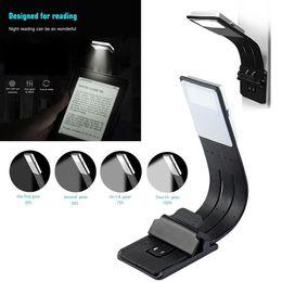 Portable LED Reading Book Light With Detachable Flexible Clip USB Rechargeable Lamp For Kindle eBook Readers204G