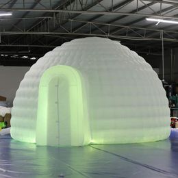 5mD Inflatable Igloo Dome Tent with Air BlowerWhite one Doors Structure Workshop for Event Party Wedding Exhibition Business Co338i