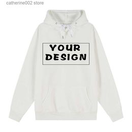 Men's Hoodies Sweatshirts 2022 Style Custom Hoodie Diy Text Couple Friends Family Image Print Clothing Custom Sports Leisure Sweater Size S-3XL T230719