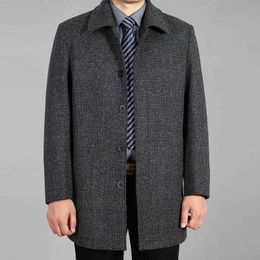 Men's Wool Blends New Arrival Autumn and Winter Style Men Boutique Woolen Coat High Quality Trench Men's Leisure Woolen Blends Men Jacket M-4XL HKD230718