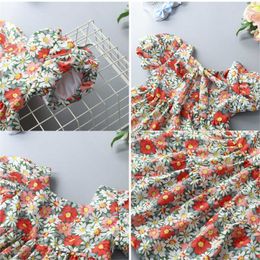 Girl's Dresses 1-6 Years Baby Girls Sleeveless Flower Print Sundress Kids Casual Clothes Summer Princess Dress Children Party Pageant Dresses R230719