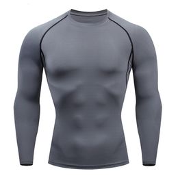 Men's T-Shirts Men Compression Running T Shirt Fitness Tight Long Sleeve Sport tshirt Training Jogging Shirts Gym Sportswear Quick Dry Top 230718